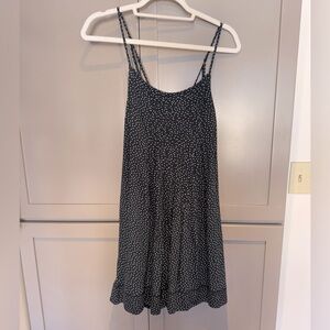 Abercrombie navy/white polka dot dress size medium